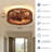 19.7" 4-Light Flush Mount Brown Wood Ceiling Fan Light, 5-Blade Rustic Fandelier with Remote Control and Reversible DC Motor for All-Season Use-777243277