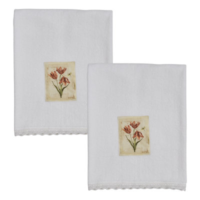 Ensemble de 2 serviettes pour salle de bain en tissu éponge Baerman