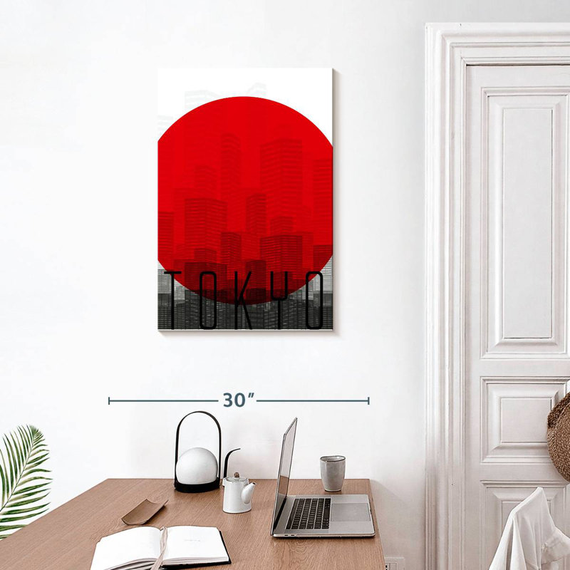 Aime Tokyo Red Sun, 30" H x 20" W