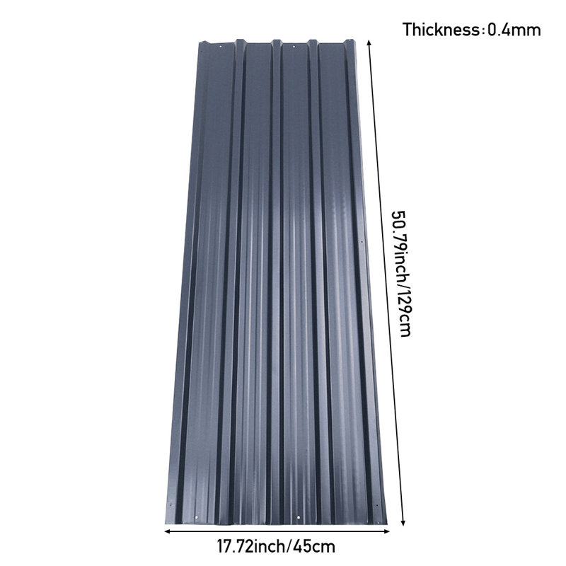 Dakota Fields Steel Roofing Kit, 129cm H x 45cm W x 0.48cm D, Blue