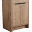 Coiffeuse autoportante de 24 po avec bol en céramique blanche et 2 portes d'armoire à fermeture en douceur-120406478