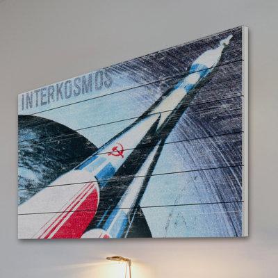 «Interkosmos», reproduction sur bois blanc