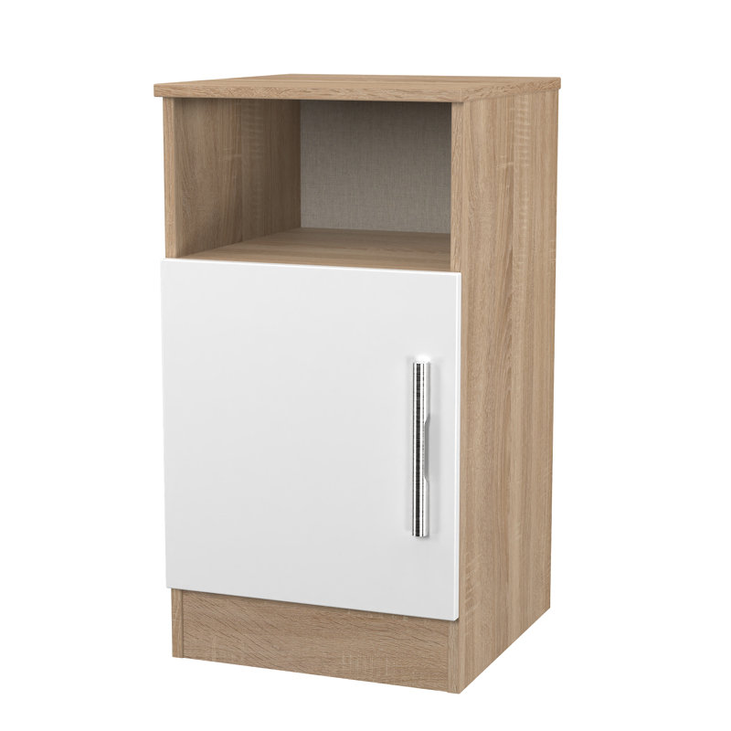 Contrast Fully Assembled Contrast 1 Door Cabinet White Gloss / Bardolino