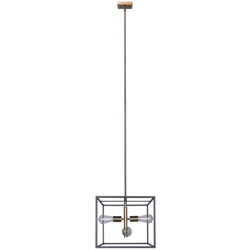 Adalina 4 - Light Dimmable Lantern Square / Rectangle Chandelier