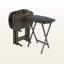 Ensemble de tables à collation en bois massif 5 pièces Griffin, fini gris foncé, L 22,64 po x P 15,48 po-404290861