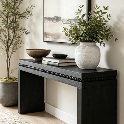 64in Rustic Wood Console Table