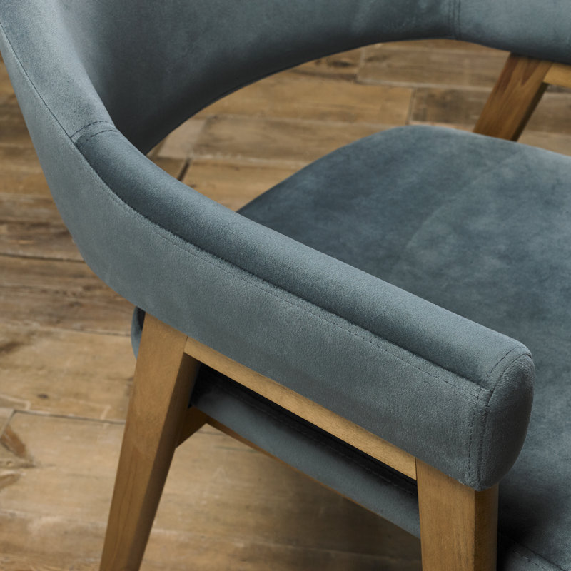 Anayalee 49cm H Upholstered Upholstered Back Armchair, Azure