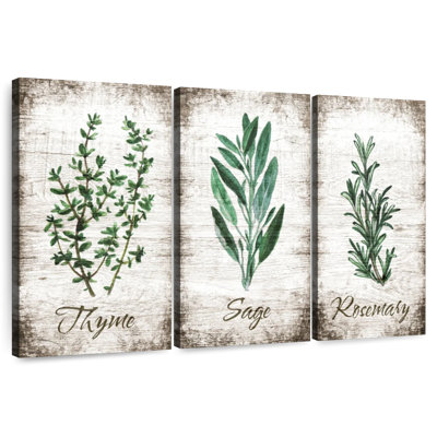 Tergel Thyme Sage Rosemary On Wood