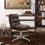 Faux Leather Swivel Desk Chair-2131498955