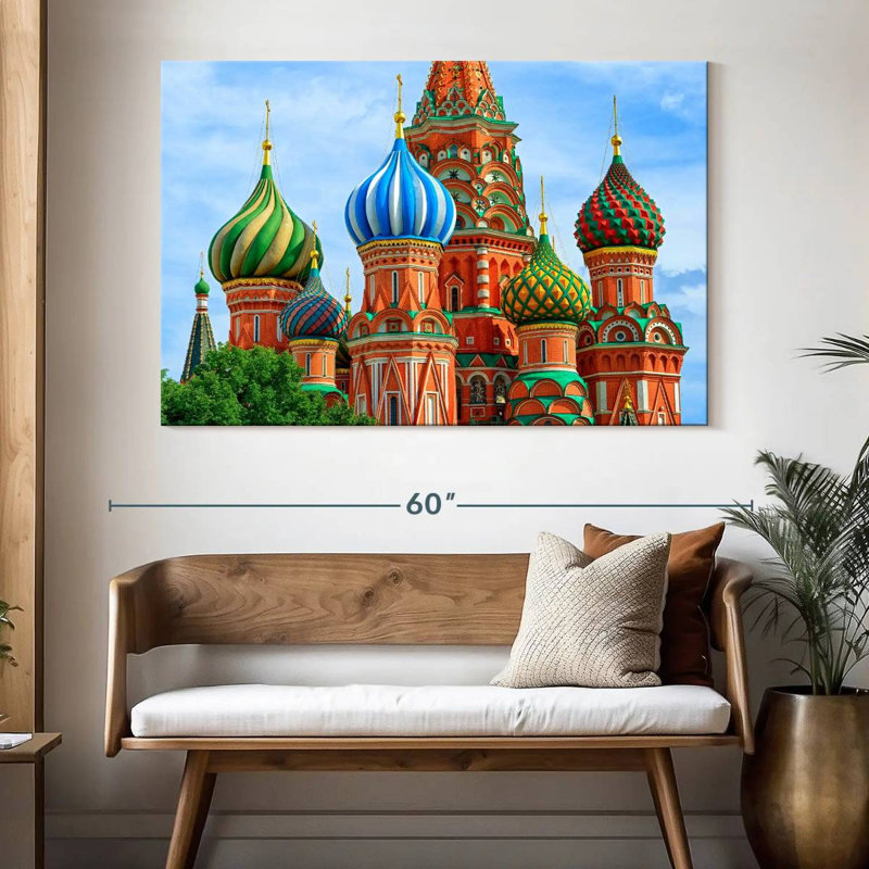 Adella, cathédrale Saint-Basile à Moscou, H 34 po x l 51 po