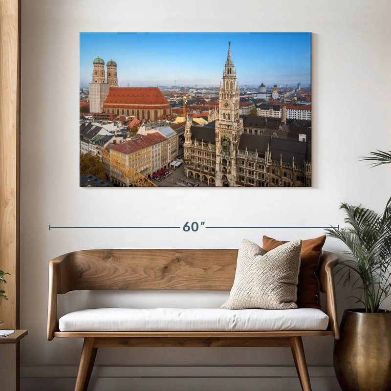 Rorry Munich City Landmarks, 32" H x 48" W