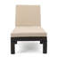 PUERTA KD CHAISE LOUNGE, DARK BROWN FRAME WITH BEIGE CUSHION