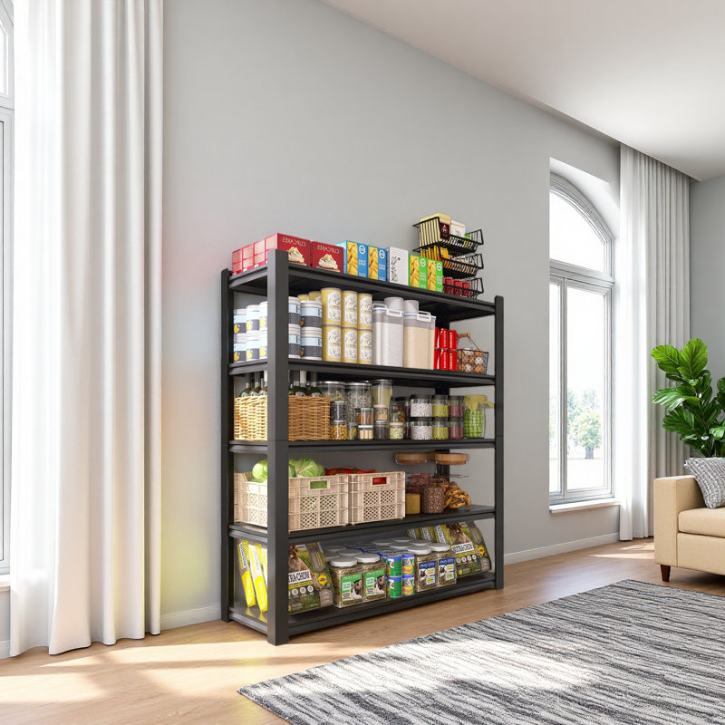 Étagère de rangement en métal 83,86 pouces, étagère de rangement en acier robuste résistante à l'humidité et imperméable à 5 couches. Conçue pour le rangement d'entrepôt