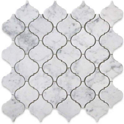 2" x 2" Marble Arabesque Mosaic Wall & Floor Tile