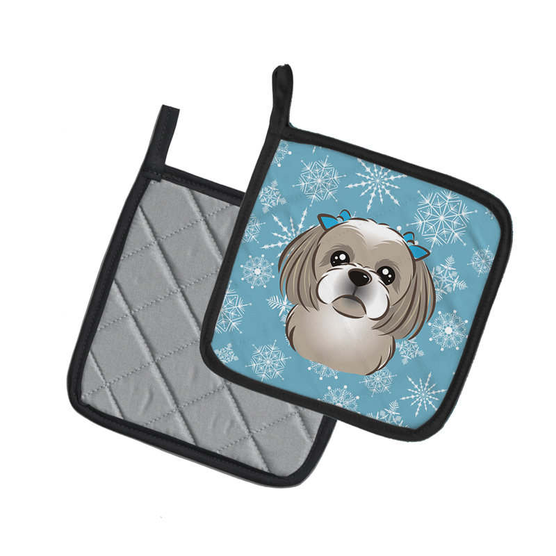 The Holiday Aisle® Ashlynn Polyester Potholder, Gray