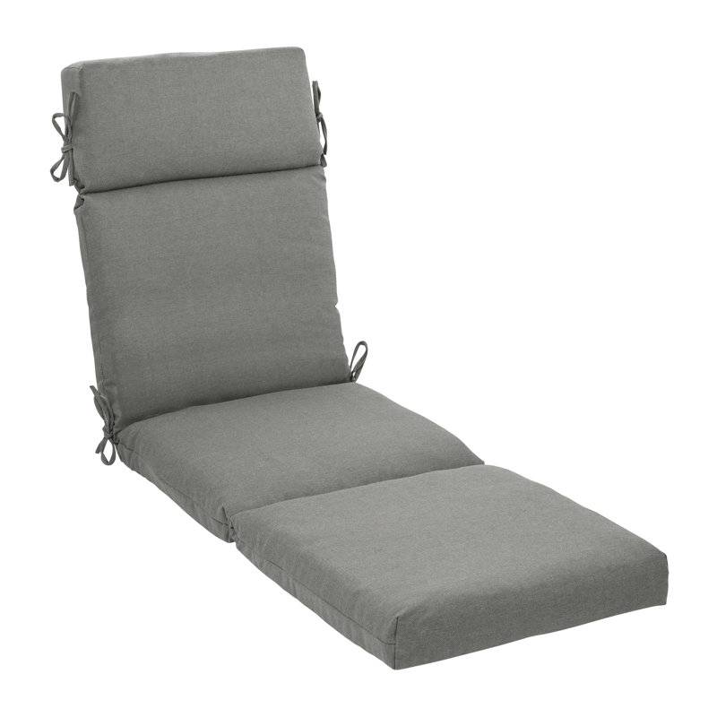 Arden Selections Oceantex Outdoor Chaise Lounge 4" Cushion, Gray