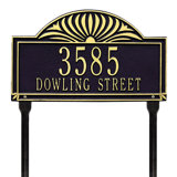 Sunburst 2-Line Lawn Address Sign