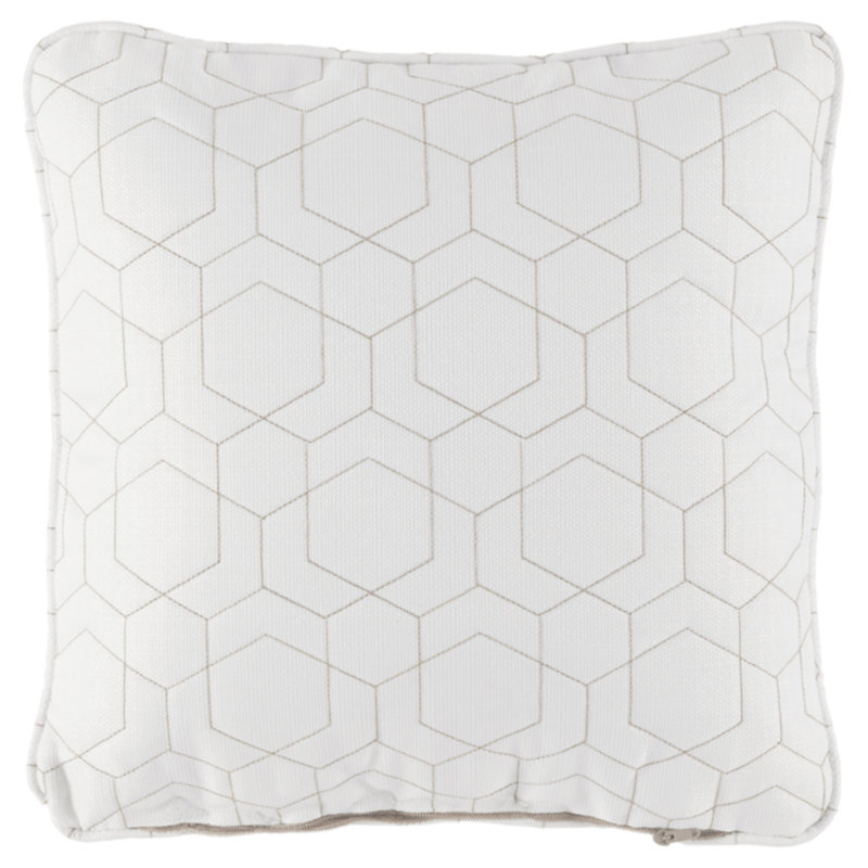 Laranae Cream Geometric 18" Square Throw Pillow