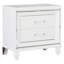 Table de chevet glamour avec 2 tiroirs et quincaillerie en acrylique blanc-338598639