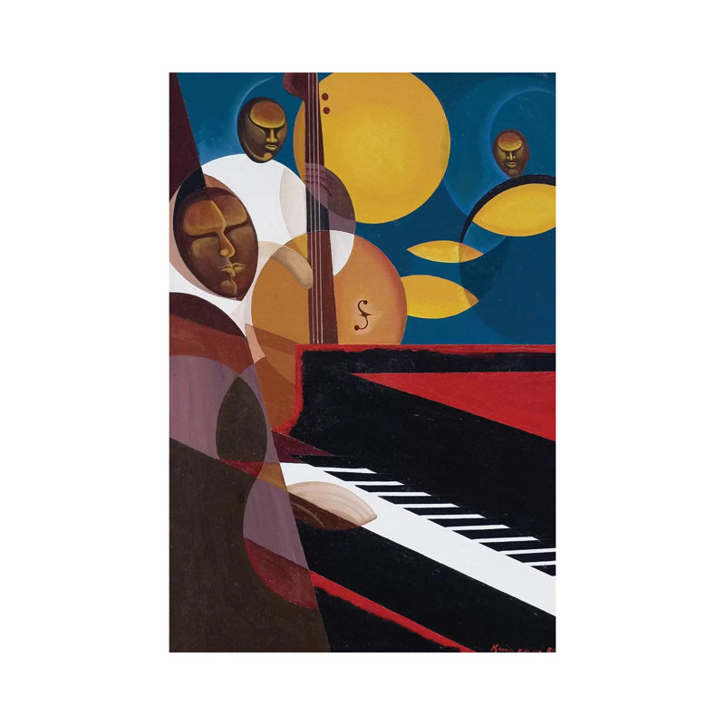 Cobalt Jazz, 2007 by Kaaria Mucherera - Wrapped Canvas Print, 30.48 cm H x 45.72 cm W