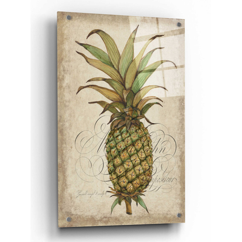 Art mural épique «Pineapple Study I» par Tim O'Toole, 24 po x 36 po, H 36 po x l 24 po x P 0,2 po