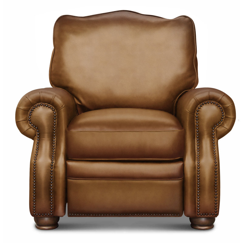 Fauteuil inclinable manuel en cuir véritable Royale, Espresso, Oui, Polo (Maestro Artisano)