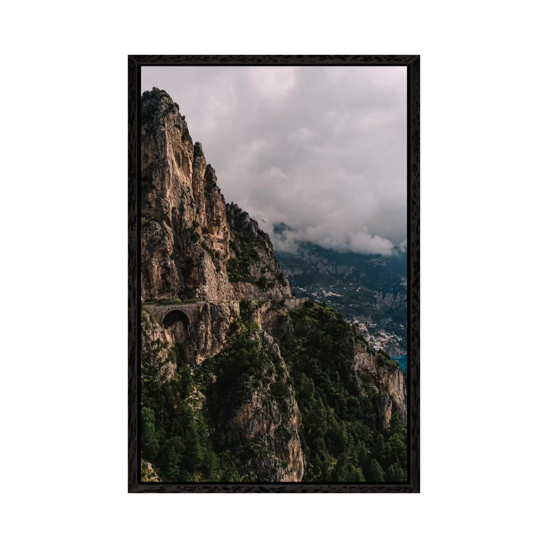 Amalfi Coast Drive VII 1 Piece Wall Art on Canvas, 66.04cm H x 45.72cm W x 3.81cm D, Black Framed