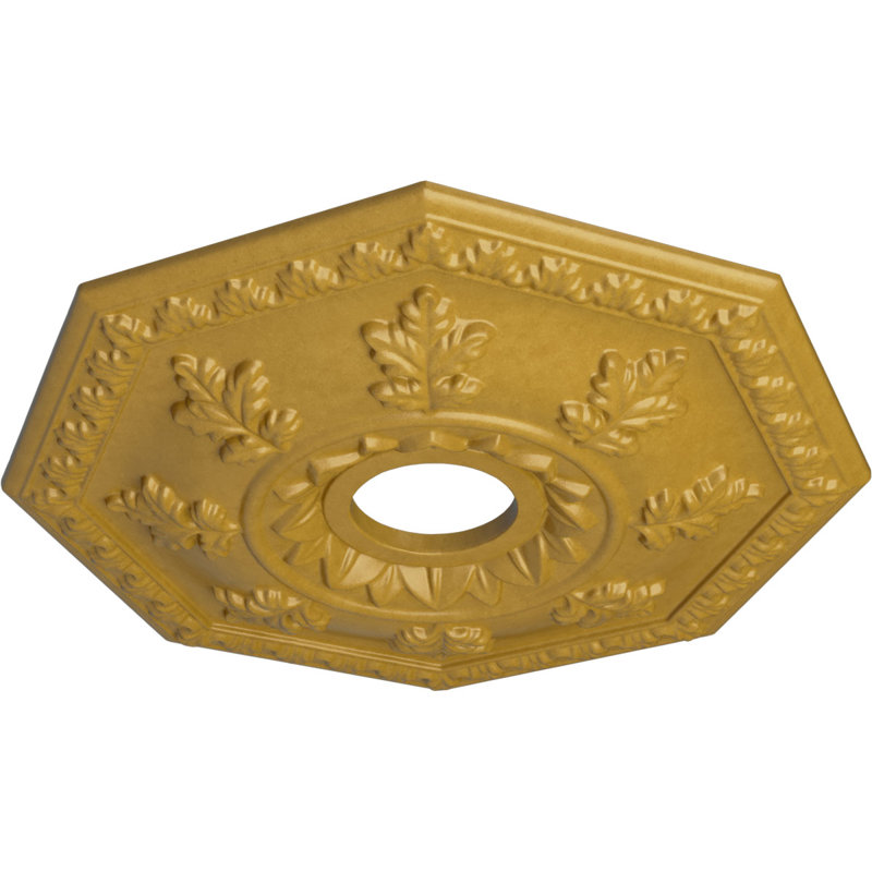 Médaillon de plafond de 18 po x 3 pi x P 1 1/2 po Nottingham (convient aux auvents jusqu'à 4 5/8 po), Or iridescent