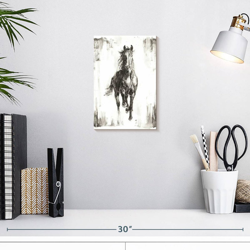 Brampt Rustic Black Stallion I, 12" H x 8" W