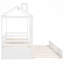 Lit simple en bois avec lit gigogne simple