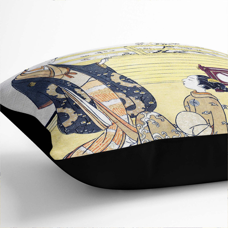 Square Cushion, Black, 55cm H x 55cm W x 20cm D