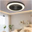 Ventilateur de plafond noir 19 pouces avec DEL RVB - à intensité variable et à changement de couleur, application et télécommande, ventilateur de plafond intelligent moderne pour le salon, la chambre à coucher et la salle à manger (silencieux / 6 vitesses / réversible / moteur à courant continu)