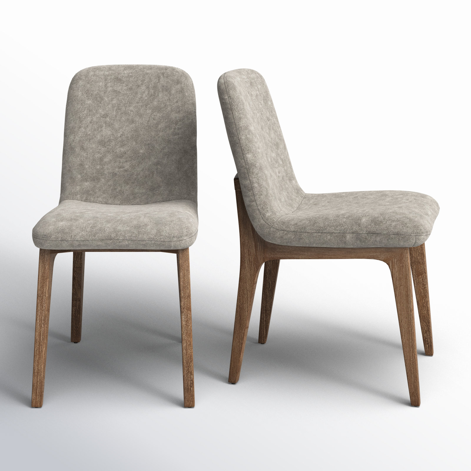 Nixi Upholstered Side Chair, Light Gray