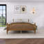 Grand lit plateforme en bois de noyer
