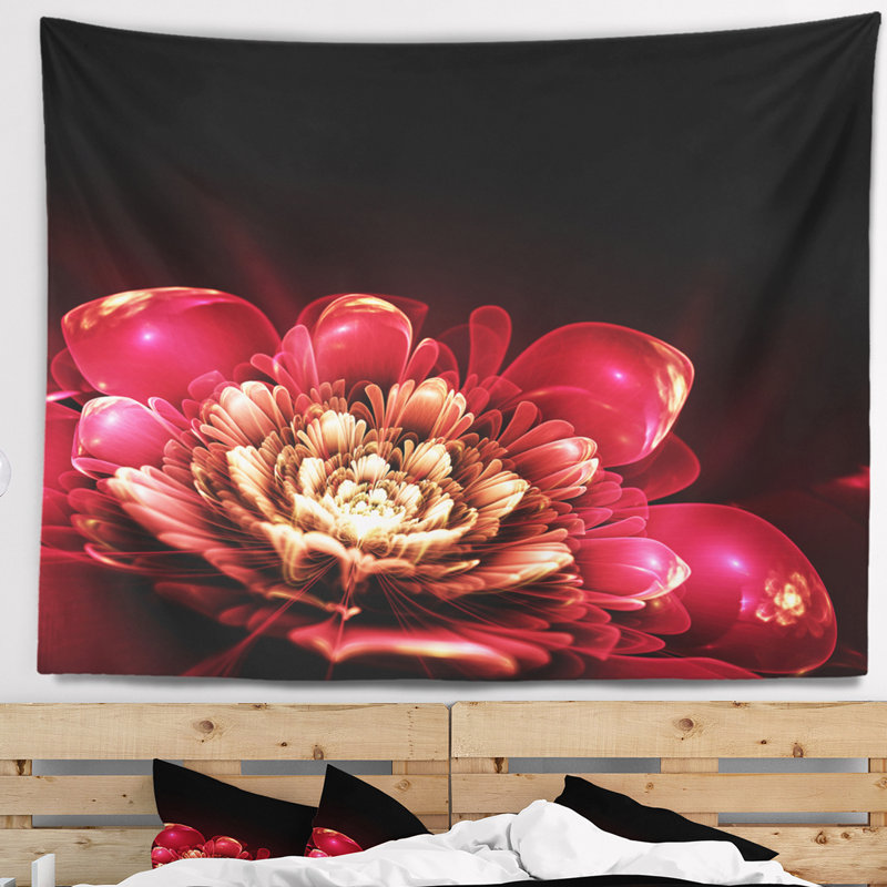 Tapisserie florale florale rose, H 50 po x l 60 po