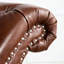 Chaise longue spacieuse, bourre haute et pieds en forme de gourde avec support confortable en mousse de bouleau