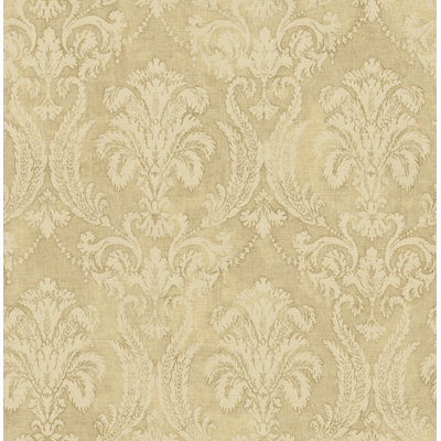 Papier peint damassé kaki cramoisi Seabrook Designs