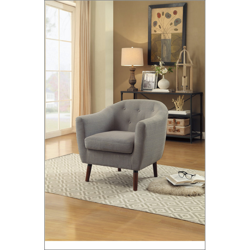 Fauteuil capitonné beige à 4 pieds Tadcaster, Beige