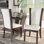 Chaises de salle à manger 2 pièces, style contemporain avec chaises en cerisier foncé et blanc 2 pièces, tendance et siège