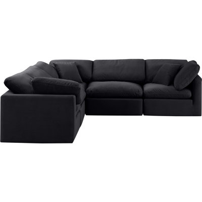 Itala Velvet L-Shaped Sectional Reversible