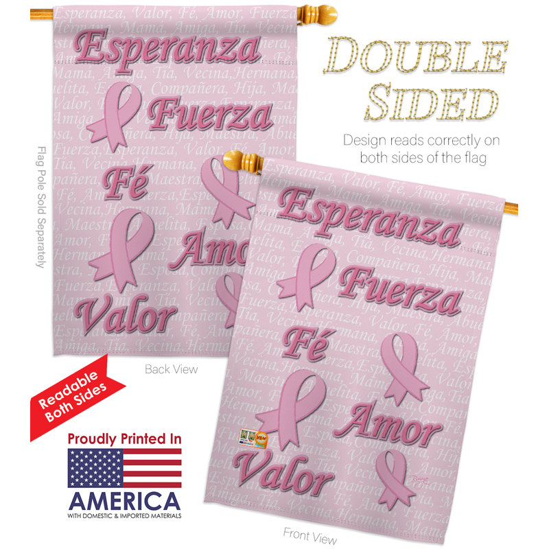 Esperanza, fé, de polyester à 2 côtés 40 x 28 po ensemble de drapeau