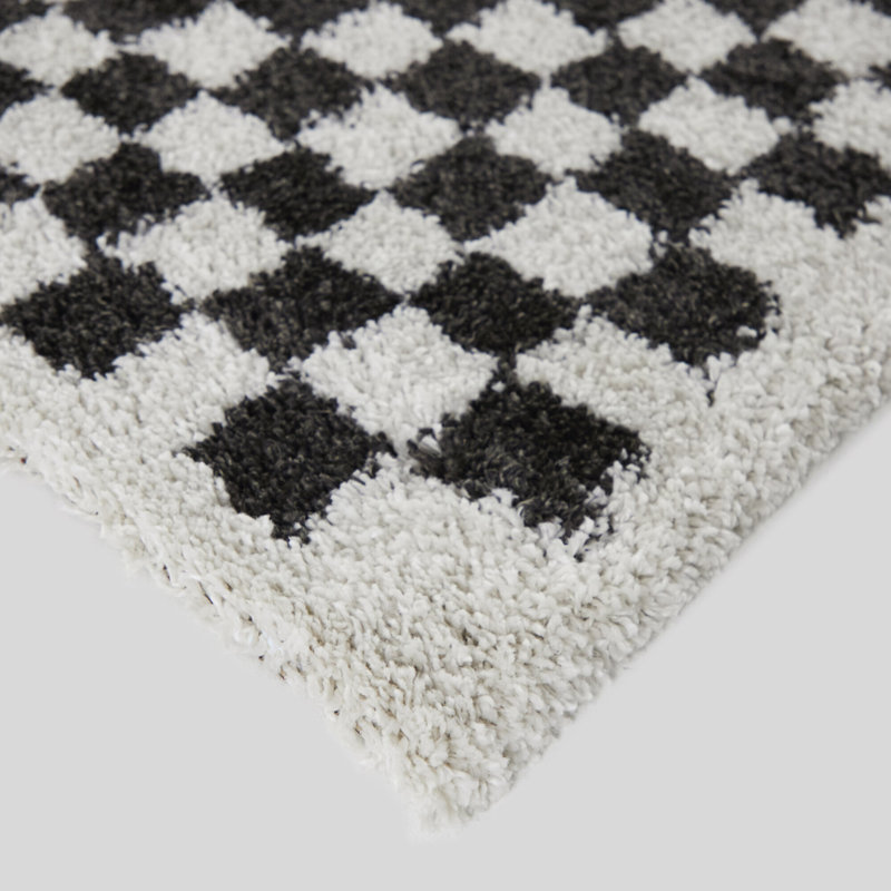 Carrnan Geometric Shapes Shag Area Rug, Rectangle 120 x 170cm