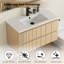 Ensemble de meuble-lavabo mural 36 po avec comptoir, robinet et bonde 36 po-25714901