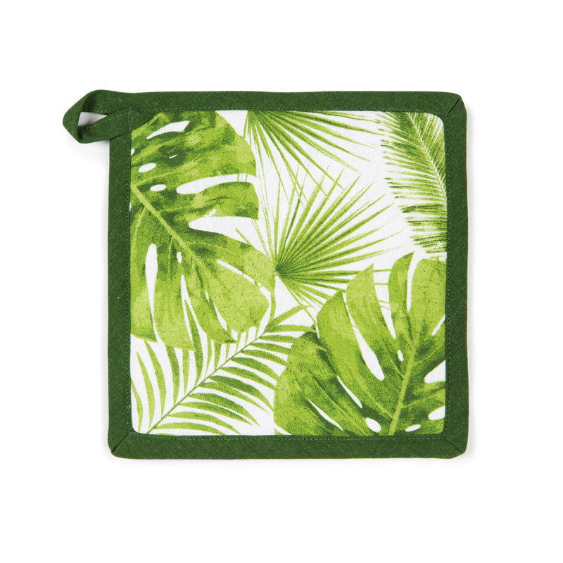 Excelsa Foliage Floral Cotton Potholder