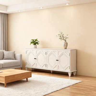 4-door sideboard with cabinet Storage and sturdy legs