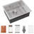 16 Gauge Stainless Steel 24" X 18" 13" Undermount Laundry Workstation Sink With Rubber Padding And Drainage Hole T - 304 Sloped Bottom Strainer Assembly