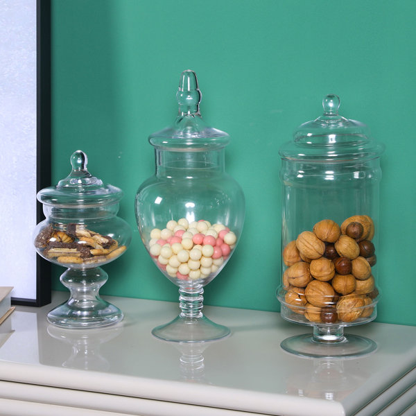 Canora Grey 4 Piece Kitchen Glass Apothecary Jar Set & Reviews