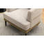 Chaise moderne moutarde à deux tons, revêtue de cuir de lin et de polyuréthane, coussins confortables, assemblage facile, pieds robustes, capacité de 330 lb-1125678479