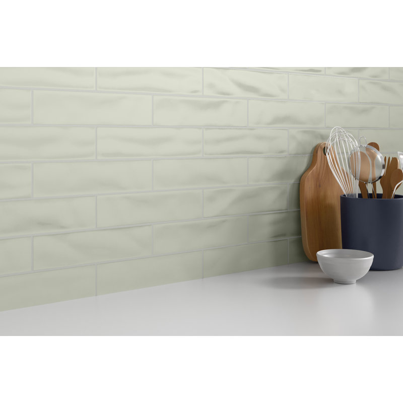 Craft II Sage 3 In. X 12 In. Glossy Ceramic Wall Tile (5.6 Sq. Ft./Case)