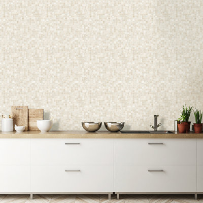 Mosaic Tile Peel And Stick Wallpaper